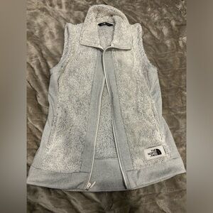 NORTH FACE Grey Fur Vest